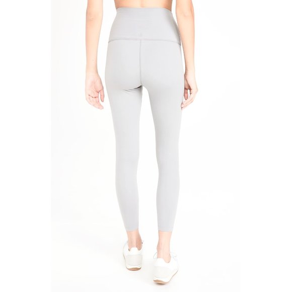 WeWoreWhat Corset Lace Up Light Grey Ankle Length 7/8 Leggings - Picture 7 of 8